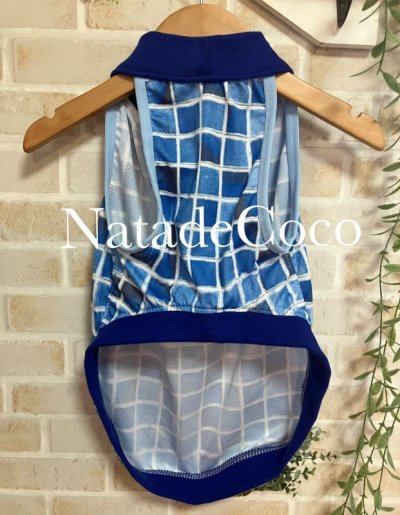 画像2: 青ブロック柄◆冷え冷えタンク