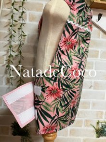 他の写真2: ピンク南国の花◆撥水バンダナ帯エプロン 