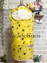 黄色と紺の星◆コーギーレインコート