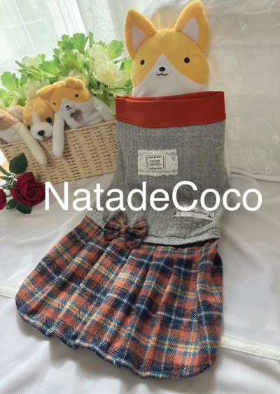 画像2: JK気分で◆アランニットとオレンジプリーツワンピース