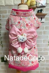 淡い桃色さくら◆コーギーお振袖 、晴れ着