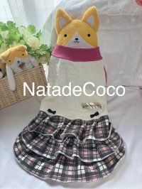 アランニット、ピンクチェック◆3段フリフリワンピどれす◆ワンピース