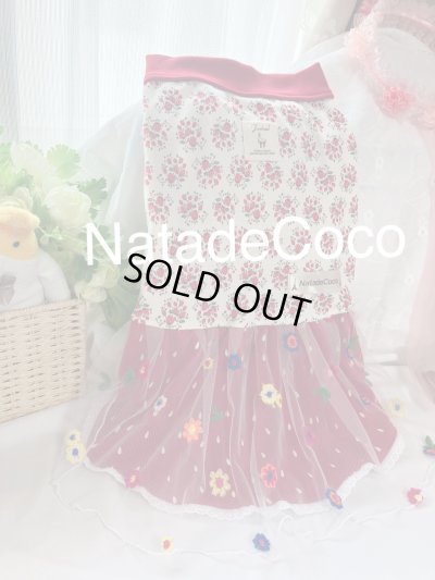 画像3: お花のシフォンチュール◆ワンピース