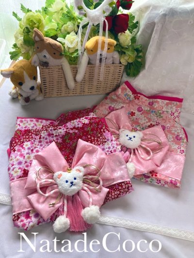 画像7: 淡い桃色さくら◆コーギーお振袖 、晴れ着