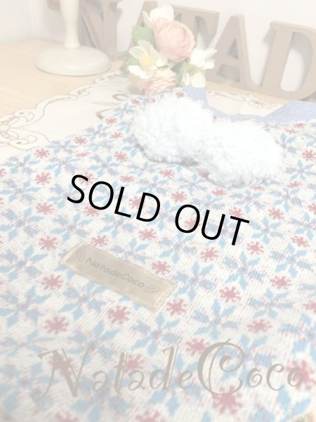 画像2: 水色スノーパウダー柄◆セーターみたい〜水色ポンポン付き (2)