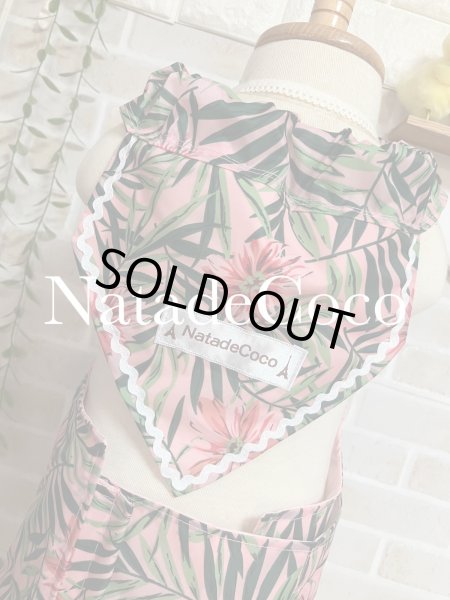 画像3: ピンク南国の花◆撥水バンダナ帯エプロン  (3)