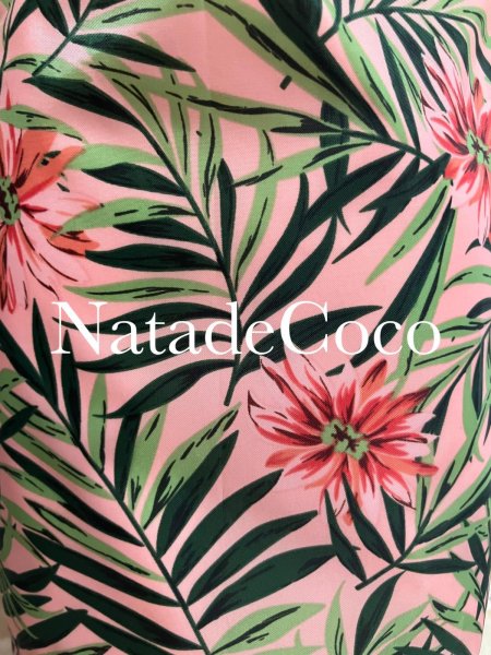 画像4: ピンク南国の花◆撥水バンダナひもエプロン  (4)