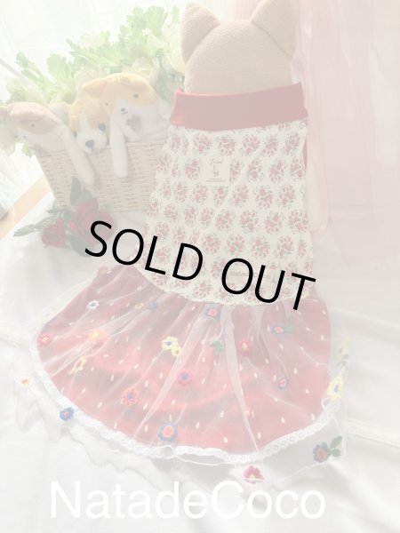 画像2: お花のシフォンチュール◆ワンピース (2)