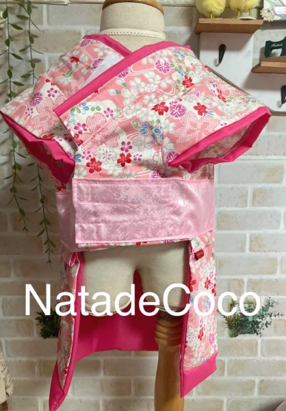 画像3: 淡い桃色さくら◆コーギーお振袖 、晴れ着 (3)