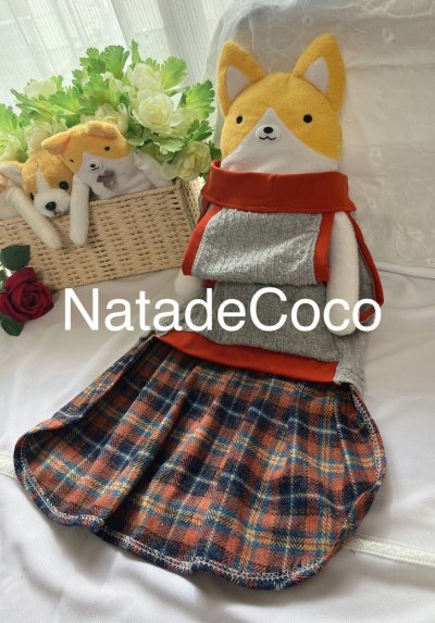 画像2: JK気分で◆アランニットとオレンジプリーツワンピース