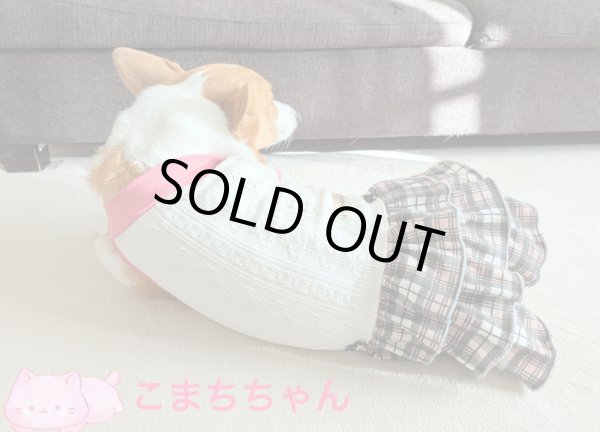 画像6: アランニット、ピンクチェック◆3段フリフリワンピどれす◆ワンピース (6)